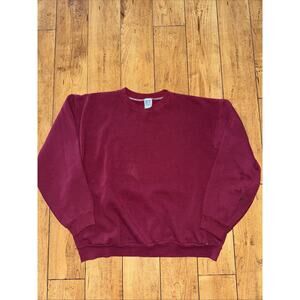 Vintage Russell Athletic Crewneck Burgundy Large Made In USA 22x22